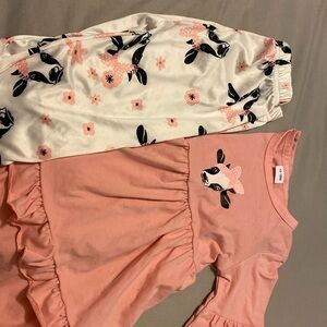 Girls pink cow outfit